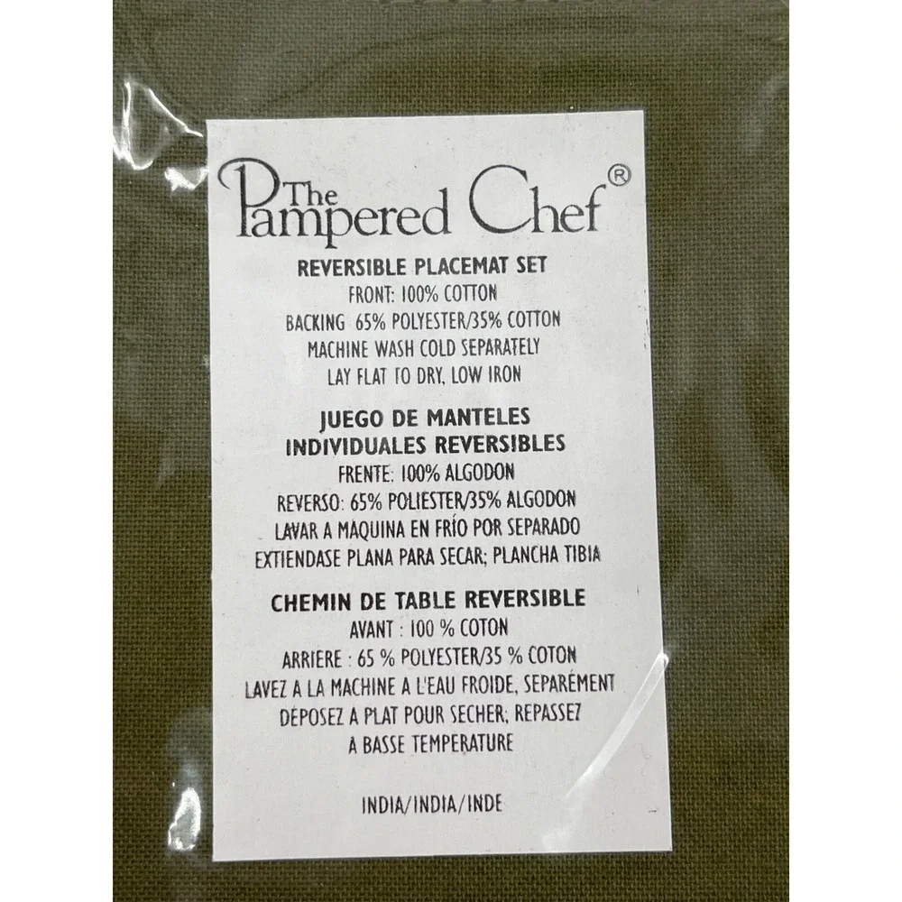 The Pampered Chef Reversible Placemat Set (Set‎ Of 2)  Striped